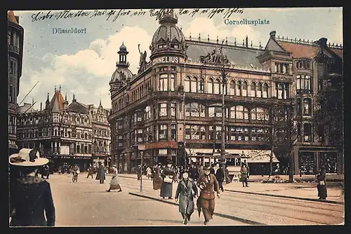 AK Düsseldorf, Strasse am Corneliusplatz