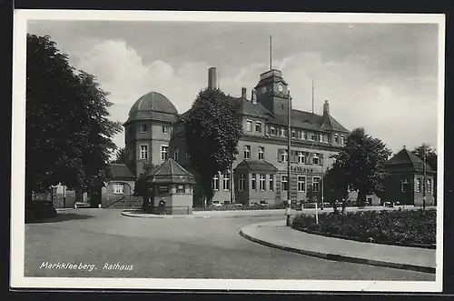 AK Markkleeberg, Rathaus von der Strasse aus