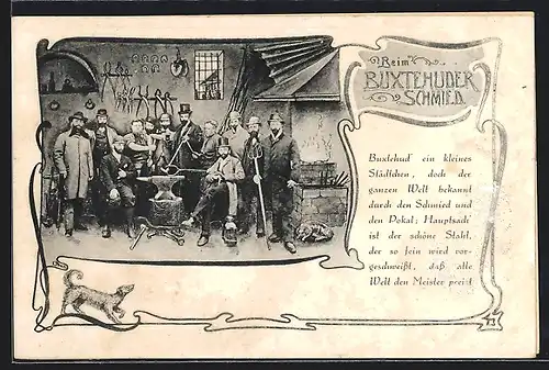 AK Buxtehude, Beim Schmied in der Werkstatt