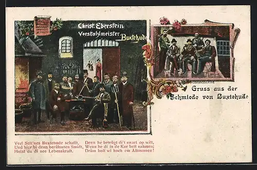 AK Buxtehude, Schmiede von Buxtehude, Handwerker vor dem Tor