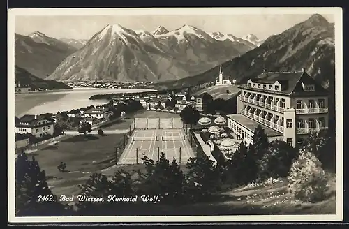 AK Bad Wiessee, Kurhotel Wolf mit Tennisplatz