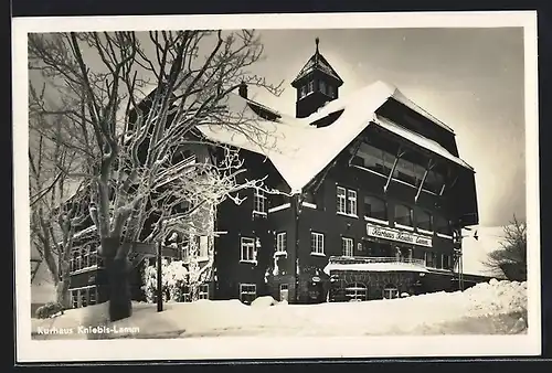 AK Kniebis-Lamm, Kurhaus Kniebis-Lamm im Schnee
