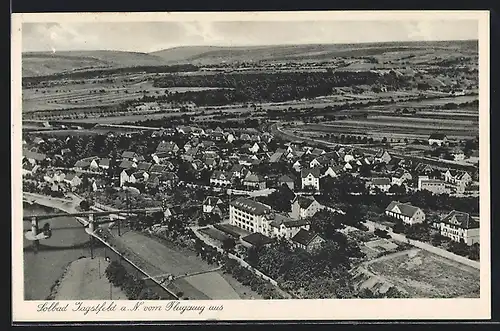 AK Jagstfeld a. N., Teilansicht, Fliegeraufnahme