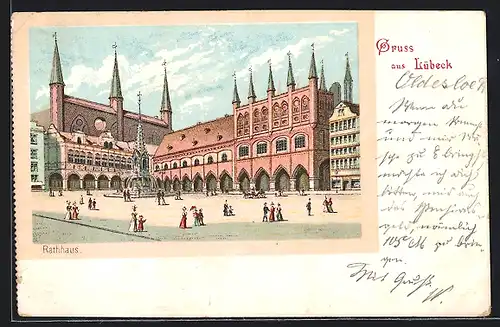 Lithographie Lübeck, Rathaus