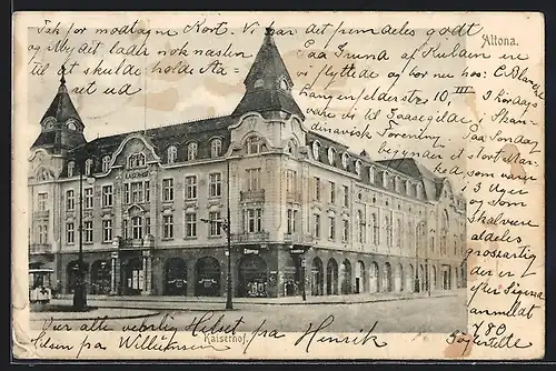 AK Hamburg-Altona, Hotel Kaiserhof mit Zigarrengeschäft
