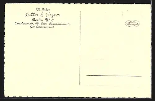 AK Berlin, Restaurant Weinkeller J. C. Lutter A.-G., Charlottenstr. 49