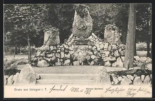 AK Usingen / Taunus, Waldrad-Denkmal