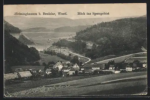 AK Helminghausen b. Bredelar /Westf., Blick ins Sperrgebiet