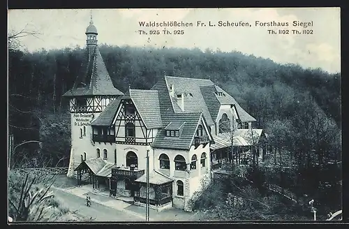 AK Aachen, Hotel-Restaurant Waldschlösschen Fr. L. Scheufen, Forsthaus Siegel