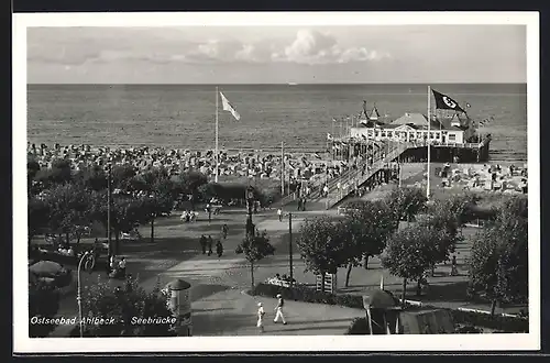 AK Ahlbeck, Ostseebad, Seebrücke mit 
