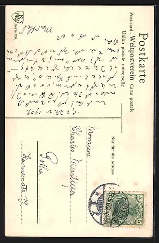 Künstler-AK Worpsweder Künstlerkolonie: Sonnenaufgang, kleine Segelboote an der Bauernhütte