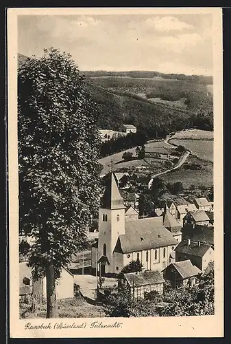 AK Ramsbeck /Sauerland, Teilansicht mit Kirche