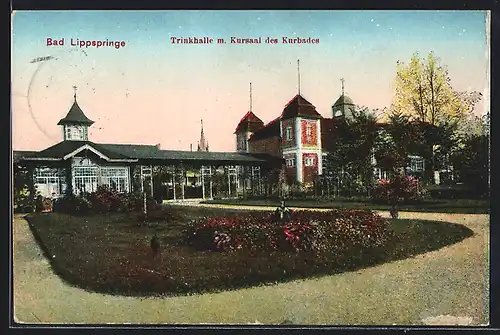 AK Bad Lippspringe, Trinkhalle m. Kursaal des Kurbades