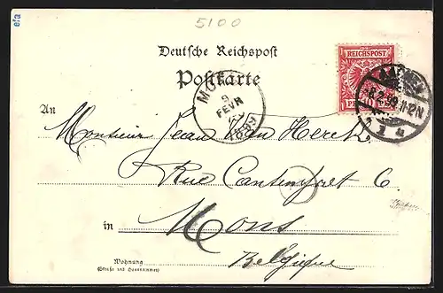 AK Aachen, Strassenpartie am Hansemannplatz