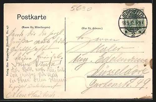 AK Remscheid, Eschbachtal, Uferpartie am Hammer