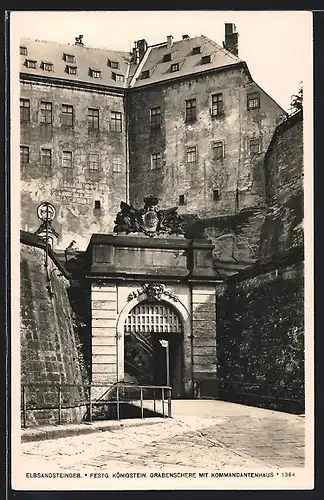 AK Königstein / Elbe, Festung, Burghof