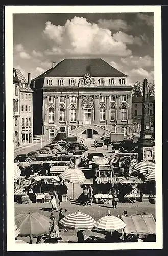 AK Bonn, Marktplatz mit Rathaus