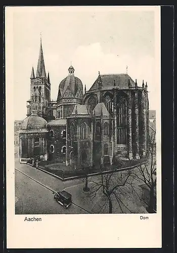 AK Aachen, Der Dom aus der Vogelschau