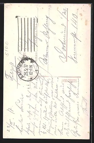 AK Aachen, Gesamtansicht, Stadttheater, Am Kaiser Wilhelm-Denkmal, Strassenbahn