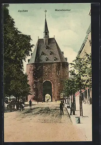 AK Aachen, Strassenpartie vorm Marschiertor