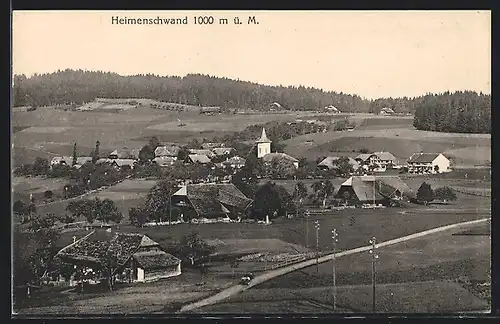 AK Heimenschwand, Ortsansicht mit Kirche