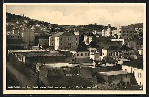 AK Nazareth, General view and Church of the Annunciation