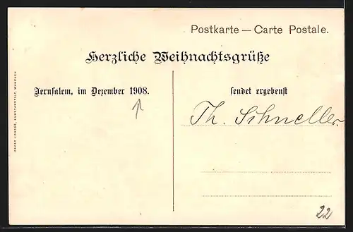 AK Nazareth, Marienbrunnen wo Maria zweifellos d. Wasser zu holen pflegte