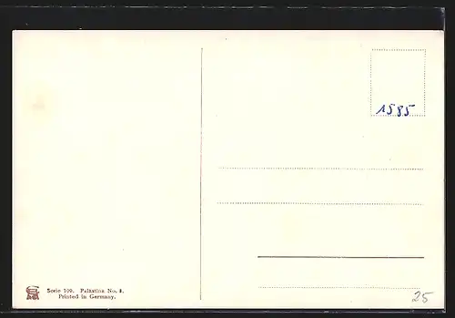 Künstler-AK Friedrich Perlberg: Tiberias, Stadtansicht mit dem See Genezareth