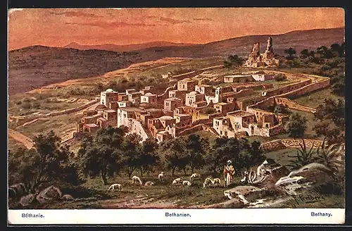 Künstler-AK F.Perlberg: Bethanie, Teilansicht