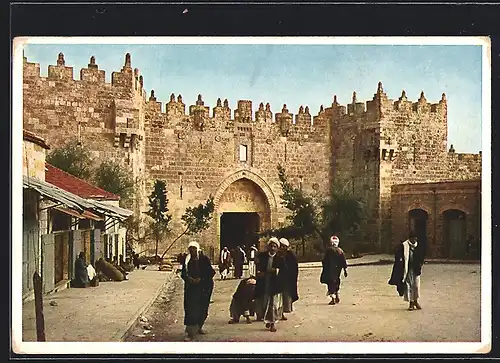 AK Jerusalem, Damaskus-Tor von aussen