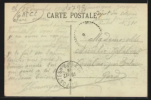 AK Salonique, Aspect d`un Minaret dans la Banlieue