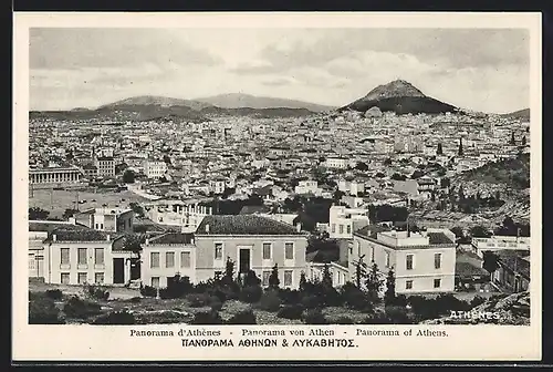 AK Athen, Panoramablick aus der Vogelschau