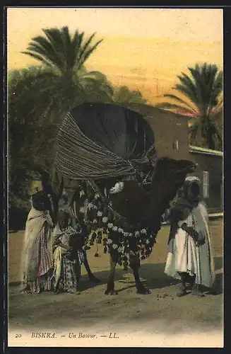 AK Arabischer Händler mit beladenem Kamel