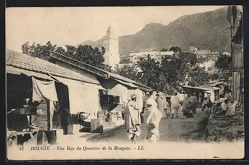 AK Bougie, Une Rue du Quartier de la Mosquée