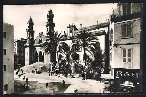 AK Alger, La Cathédrale et le Palais du Gouverneur