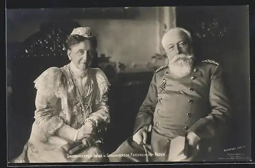 AK Grossherzogin Luise und Grossherzog Friedrich von Baden