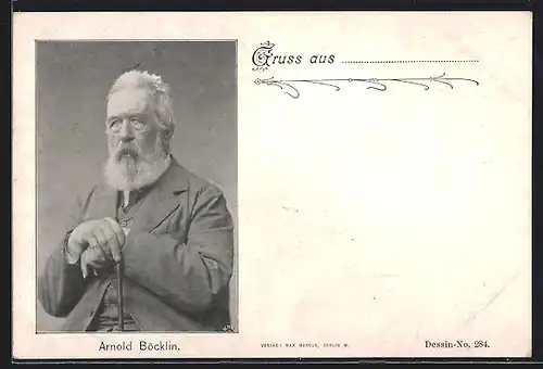 AK Arnold Böcklin, Schweizer Maler