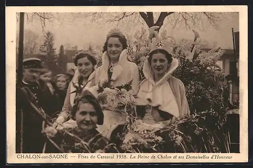 AK Chalon-sur-Saone, Fetes de Carnaval 1938, La Reine