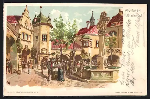 AK München, Münchner Hofbräuhaus, Hofbräuhaushof