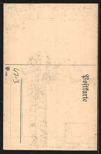 Künstler-AK Einjährigen-Festkarte, Absolvia 1914