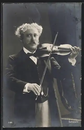AK Spanischer Geiger Sarasate mit seinem Instrument