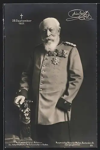 AK Grossherzog Friedrich von Baden in Uniform