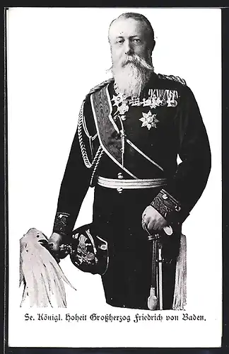 AK Grossherzog Friedrich von Baden in Uniform