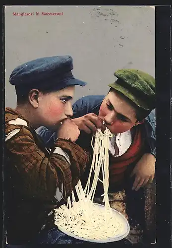 AK Neapel / Napoli, Mangiatori di Maccheroni