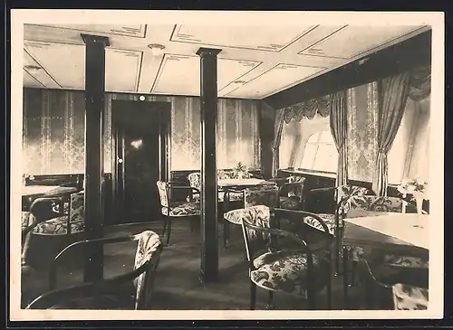 Foto-AK Zeppelin Luftschiff LZ 127, Aufenthaltsraum