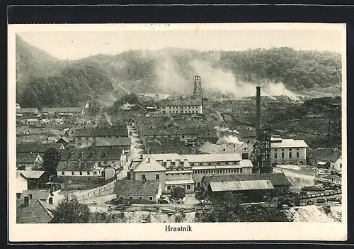 AK Hrastnik, Kohlebergwerk aus der Vogelschau