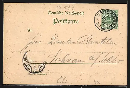 Lithographie Bad Ziegenhals, Ferdinands Bad, Juppe-Bad