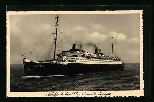 AK Passagierschiff Europa, Norddeutscher Lloyd