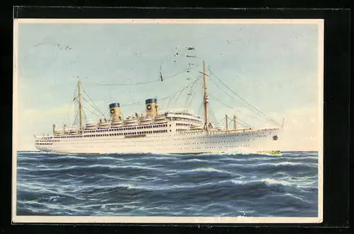 AK Passagierschiff M. S. Italia auf hoher See