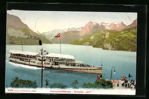 AK Dampfer Uri auf dem Vierwaldstättersee